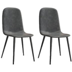 Industrial Armless Faux Leather Low Back Dining Chair