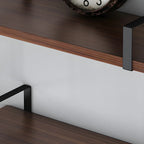 Industrial Wide 3-Tier Wooden Floating Bookcase