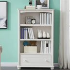 Modern Wooden Bookcase with Shelves for Living Room