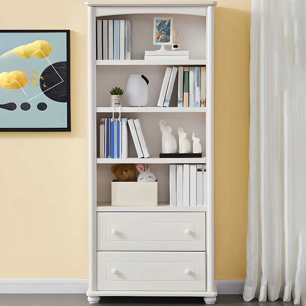 Modern Wooden Bookcase with Shelves for Living Room