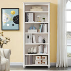 Modern Wooden Bookcase with Shelves for Living Room