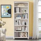 Modern Wooden Bookcase with Shelves for Living Room