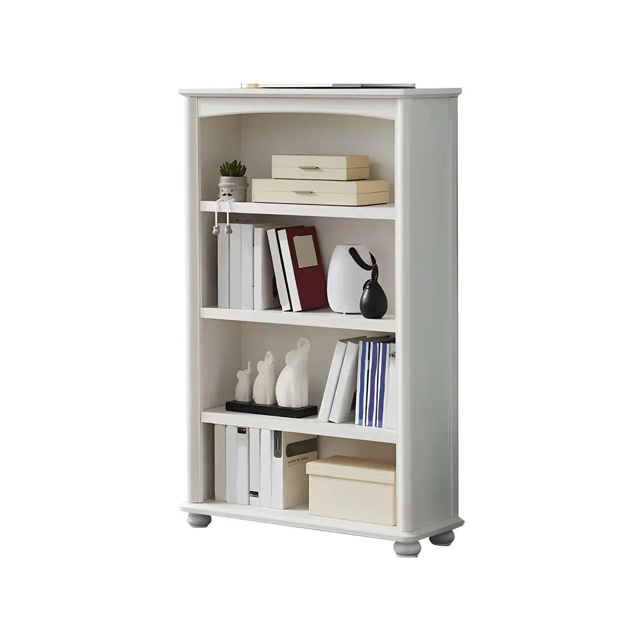 Modern Wooden Bookcase with Shelves for Living Room