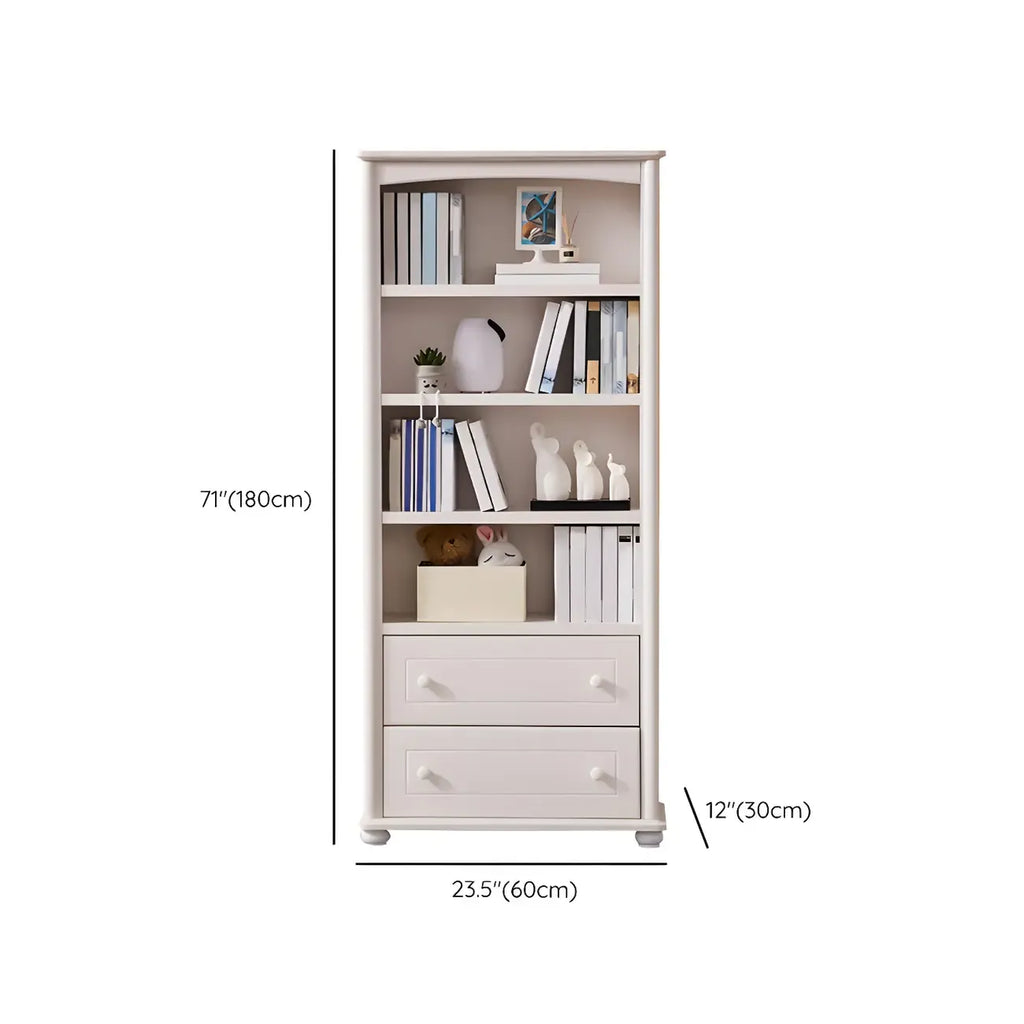 Modern Wooden Bookcase with Shelves for Living Room