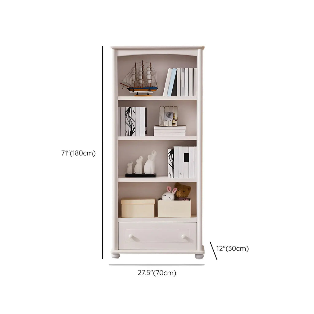 Modern Wooden Bookcase with Shelves for Living Room