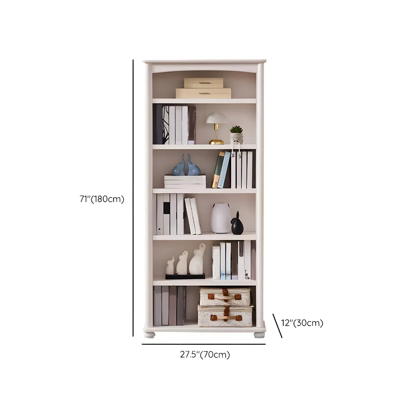 Modern Wooden Bookcase with Shelves for Living Room