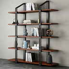 Etagere 5-Tier Pine Wood Open Display Bookcase