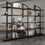 Etagere 5-Tier Pine Wood Open Display Bookcase