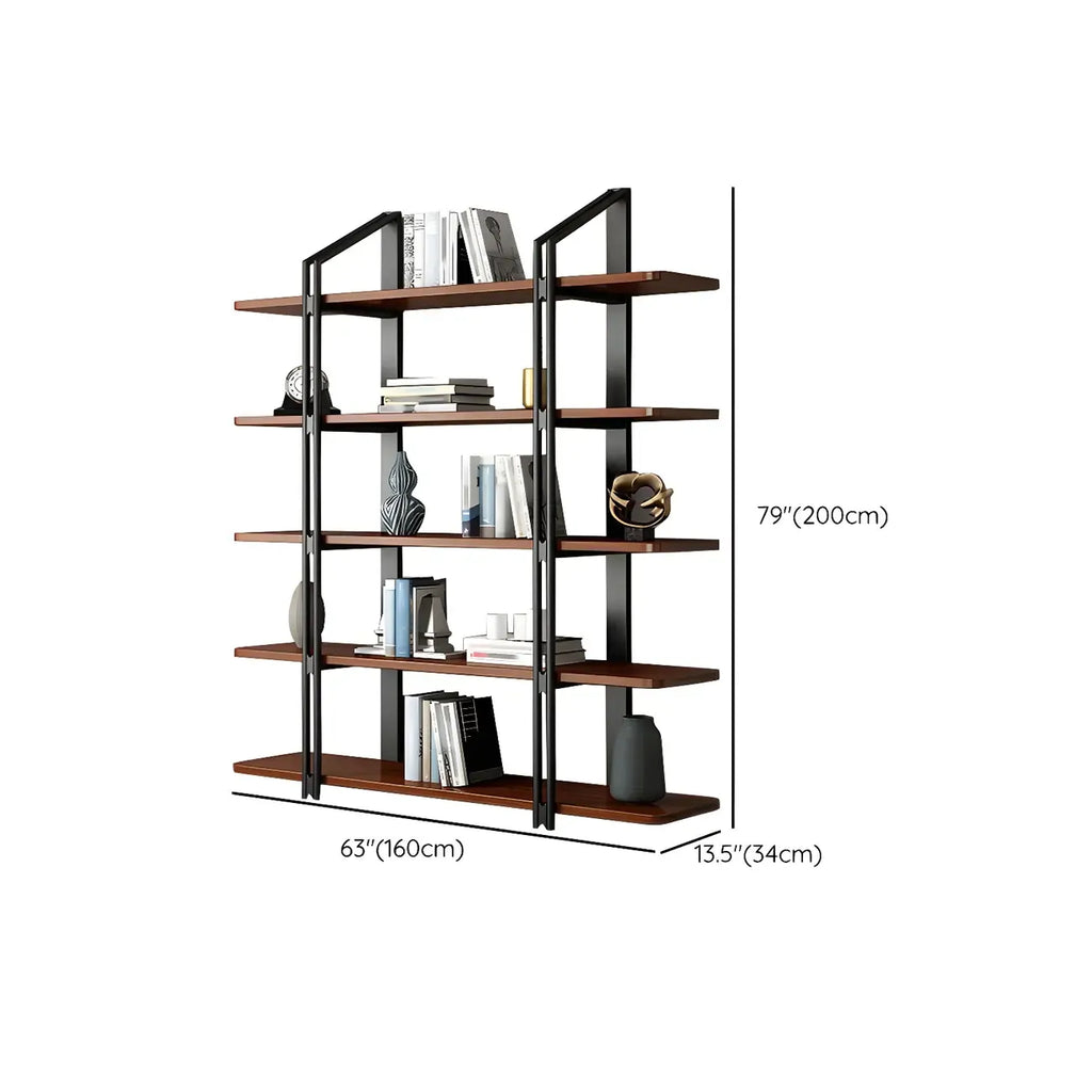 Etagere 5-Tier Pine Wood Open Display Bookcase