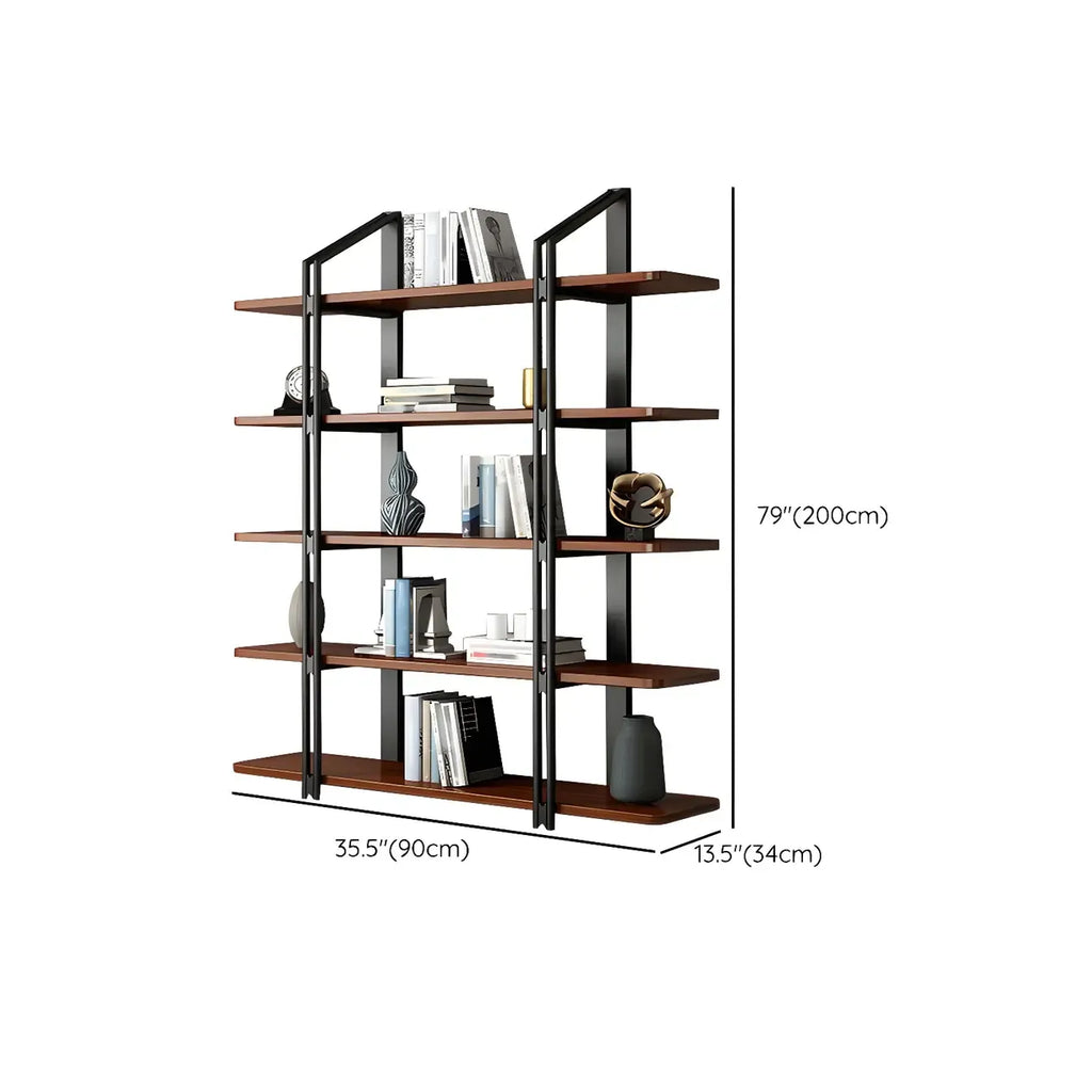 Etagere 5-Tier Pine Wood Open Display Bookcase