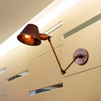 Adjustable Industrial Black  Swing Arm LED Wall Sconce