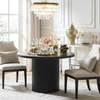 Modern Clear Glass Chandelier with Gold Finish