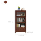 Modish White Wooden Bookcase with Glass Doors