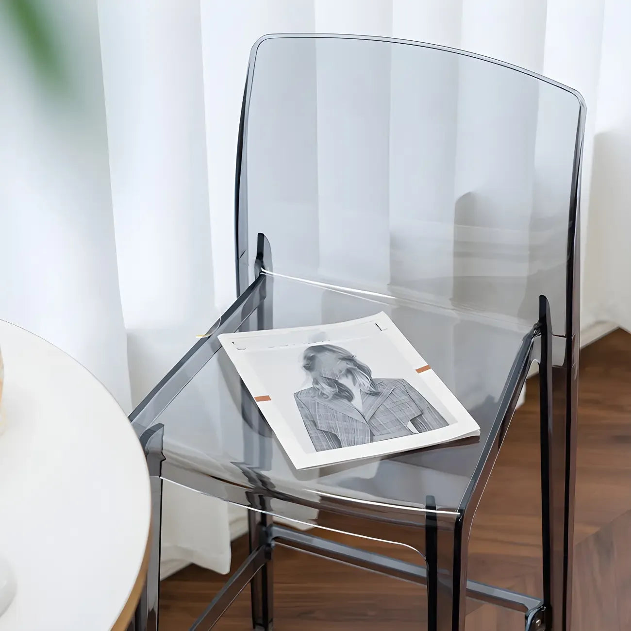 Modern Acrylic Transparent Stylish Rectangle Bar Stool