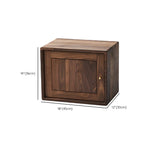 Mid-century Modern Brown Wood Cube Open Back Bookcase