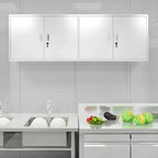 Stainless Steel Wall-Mounted Display Cabinet with Storage