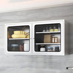 Stainless Steel Wall-Mounted Display Cabinet with Storage