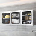 Stainless Steel Wall-Mounted Display Cabinet with Storage