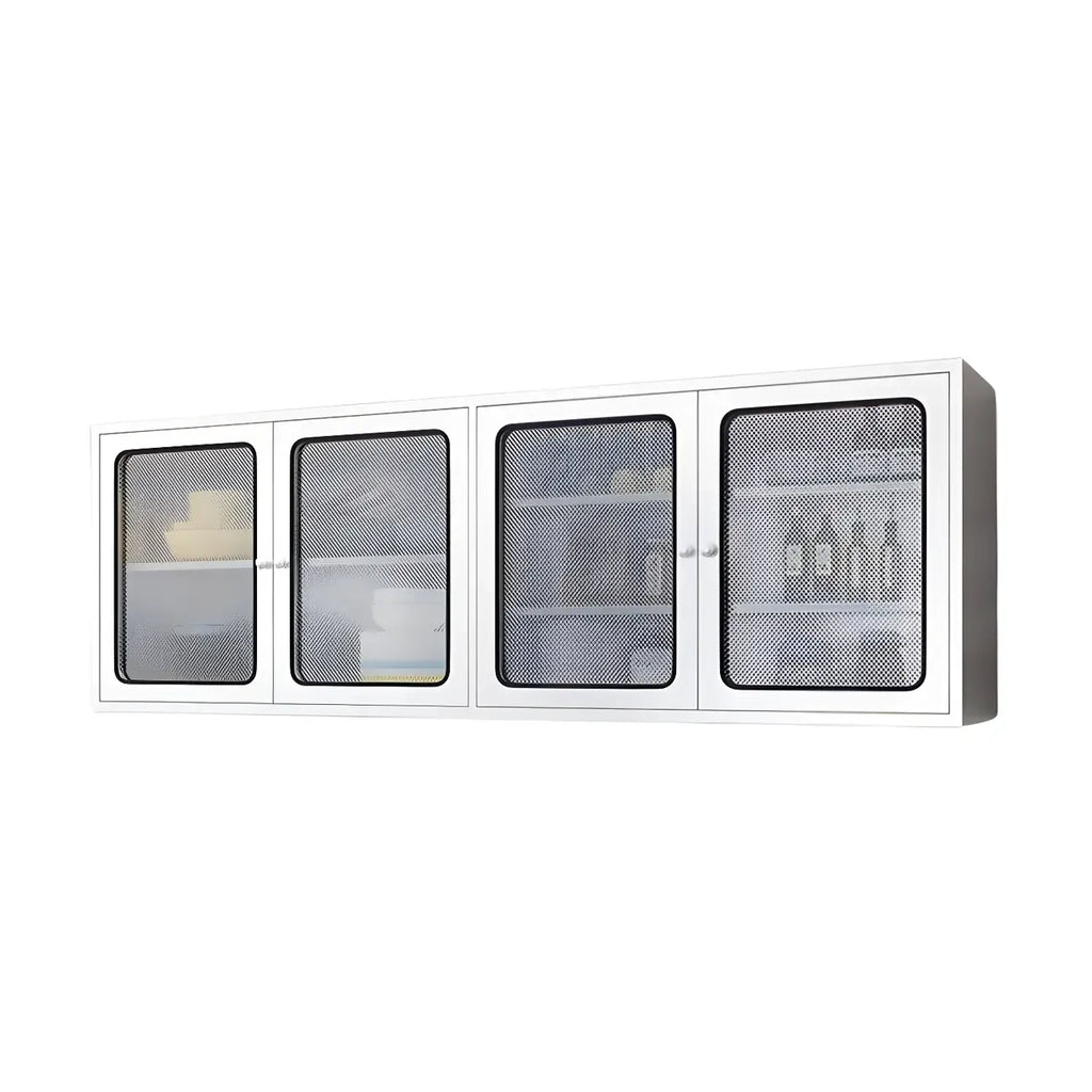 Stainless Steel Wall-Mounted Display Cabinet with Storage