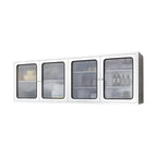 Stainless Steel Wall-Mounted Display Cabinet with Storage