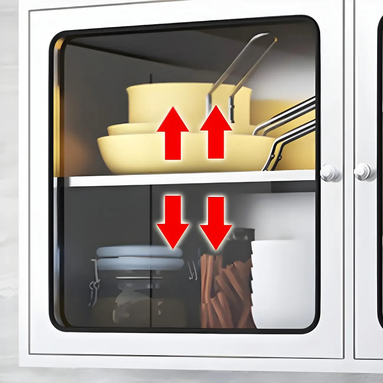 Stainless Steel Wall-Mounted Display Cabinet with Storage