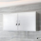 Stainless Steel Wall-Mounted Display Cabinet with Storage