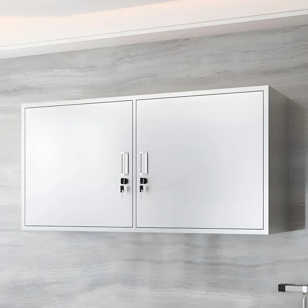 Stainless Steel Wall-Mounted Display Cabinet with Storage