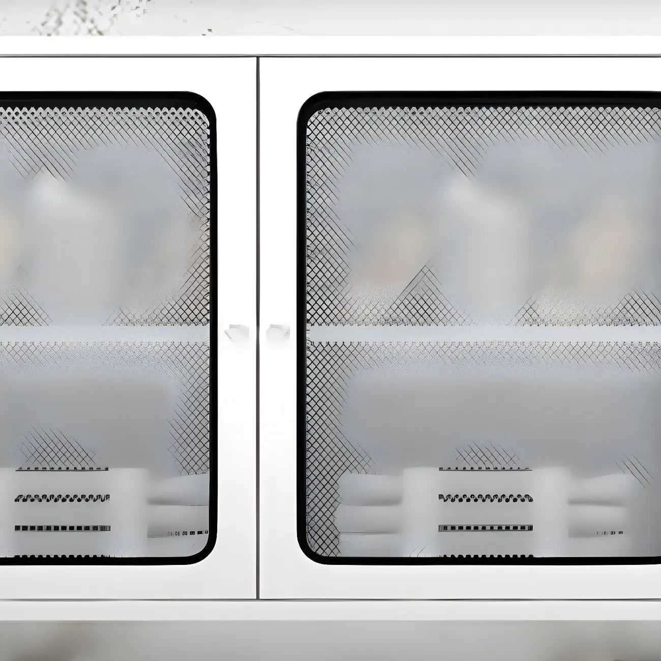 Stainless Steel Wall-Mounted Display Cabinet with Storage