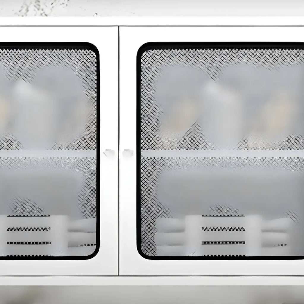 Stainless Steel Wall-Mounted Display Cabinet with Storage