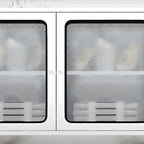 Stainless Steel Wall-Mounted Display Cabinet with Storage