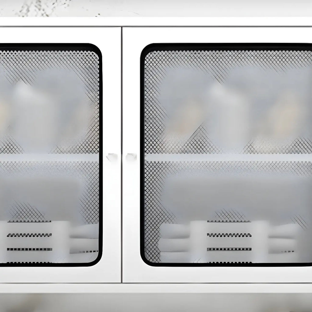Stainless Steel Wall-Mounted Display Cabinet with Storage