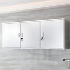 Stainless Steel Wall-Mounted Display Cabinet with Storage