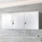 Stainless Steel Wall-Mounted Display Cabinet with Storage