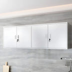 Stainless Steel Wall-Mounted Display Cabinet with Storage