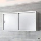 Stainless Steel Wall-Mounted Display Cabinet with Storage