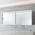 Stainless Steel Wall-Mounted Display Cabinet with Storage