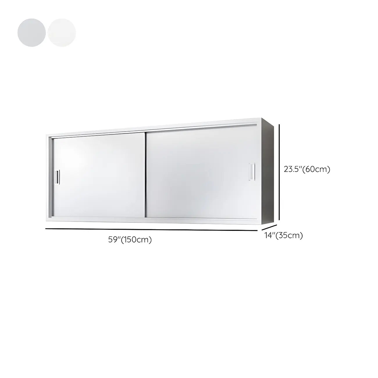 Stainless Steel Wall-Mounted Display Cabinet with Storage