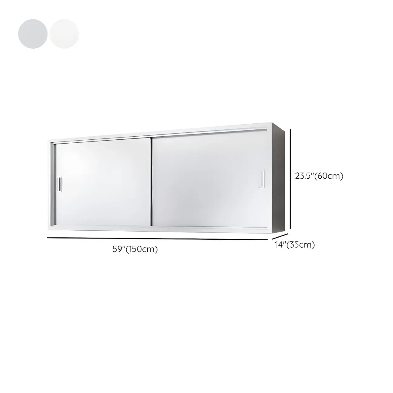 Stainless Steel Wall-Mounted Display Cabinet with Storage