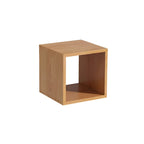 Minimalist Solid Wood Geometric Open Back Cube Bookcase