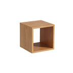 Minimalist Solid Wood Geometric Open Back Cube Bookcase