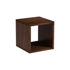 Minimalist Solid Wood Geometric Open Back Cube Bookcase