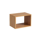 Minimalist Solid Wood Geometric Open Back Cube Bookcase