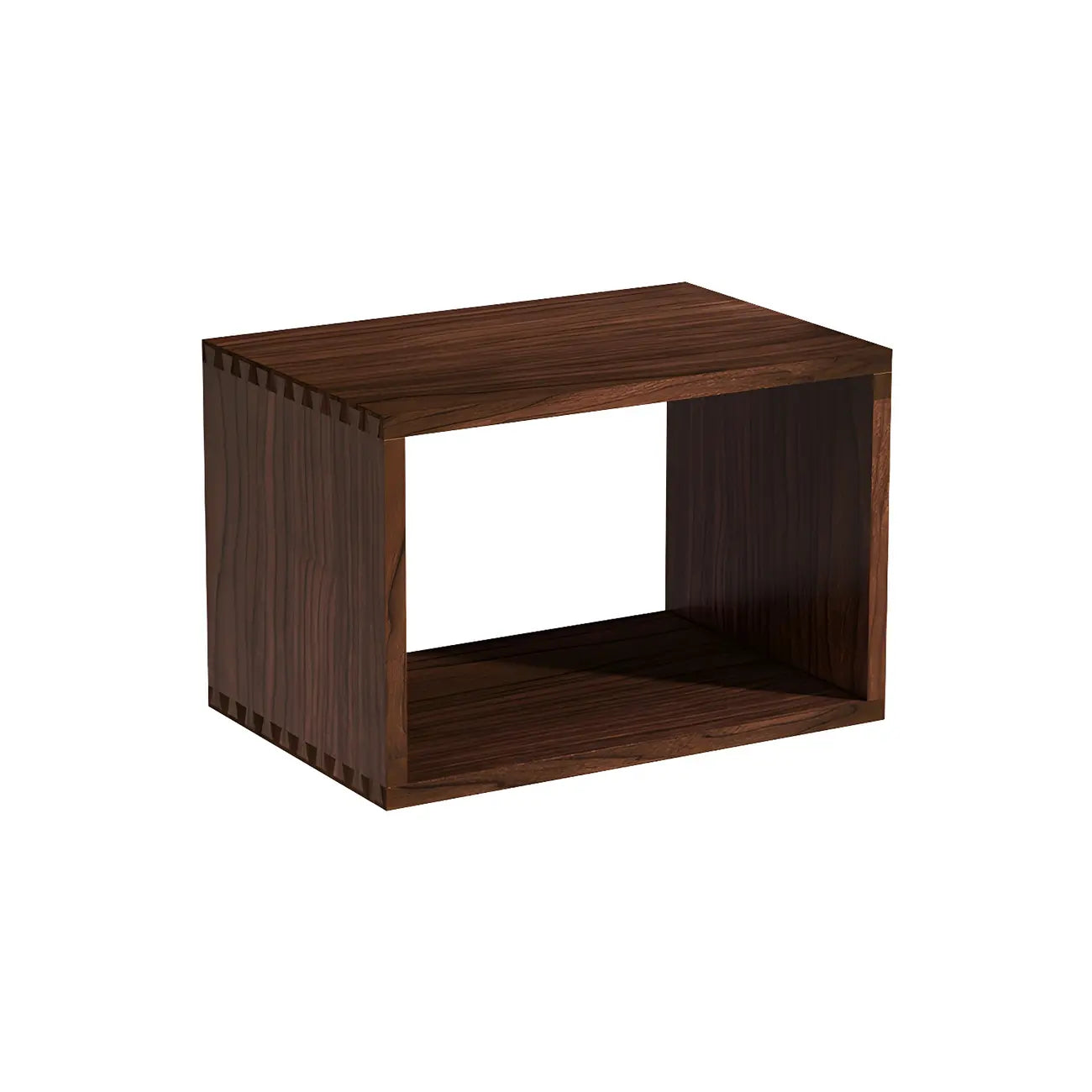 Minimalist Solid Wood Geometric Open Back Cube Bookcase