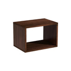 Minimalist Solid Wood Geometric Open Back Cube Bookcase