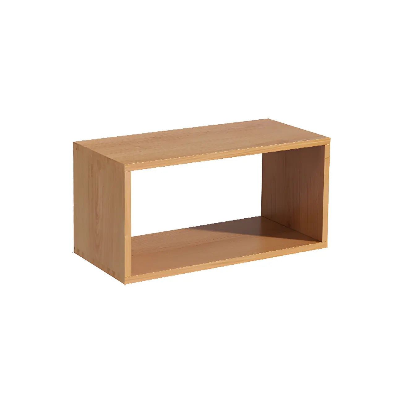 Minimalist Solid Wood Geometric Open Back Cube Bookcase