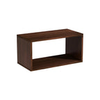 Minimalist Solid Wood Geometric Open Back Cube Bookcase