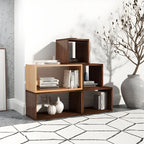 Minimalist Solid Wood Geometric Open Back Cube Bookcase