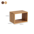Minimalist Solid Wood Geometric Open Back Cube Bookcase