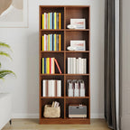 Modern Wooden Closed Back Bookcase with Shelves