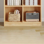 Modern Wooden Closed Back Bookcase with Shelves
